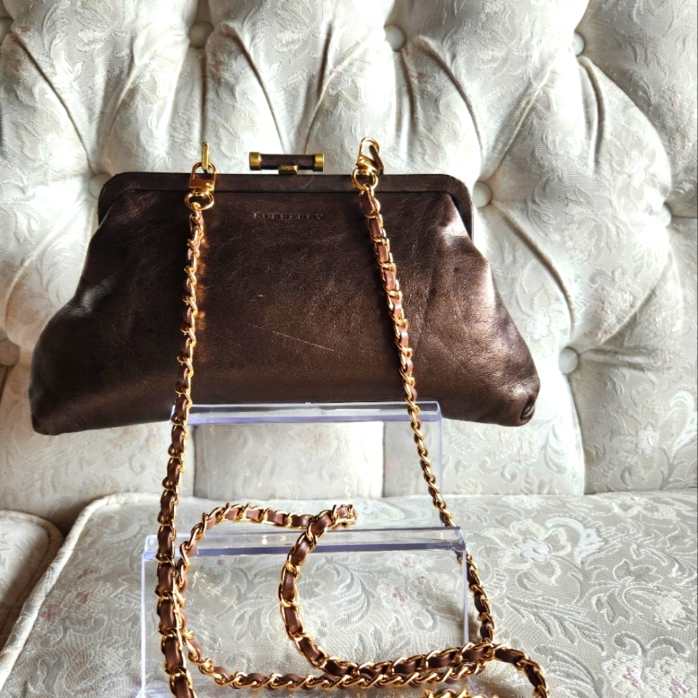 Burberry Brown Leather Clutch - Picture 7 of 9